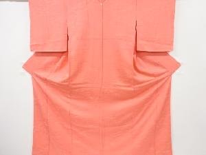 リサイクル　青海波模様織出し一ツ紋色無地着物